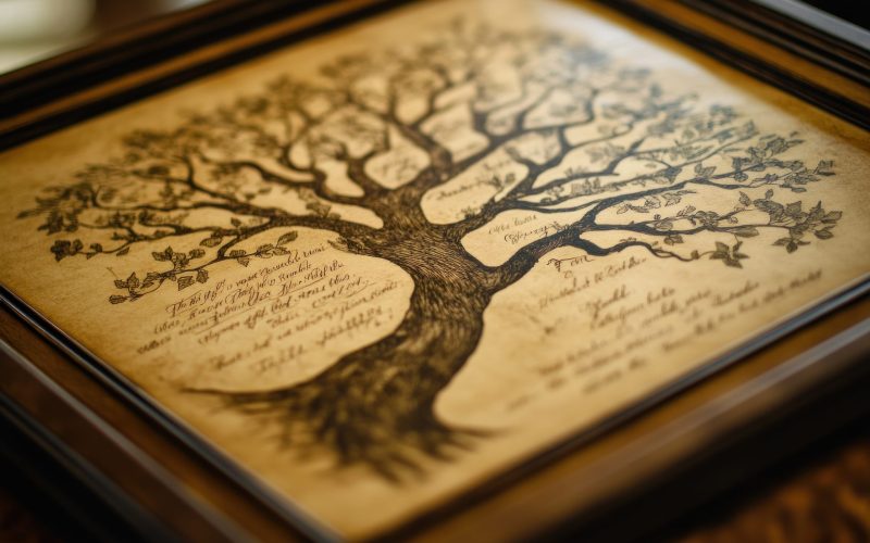framed-handdrawn-family-tree-with-ancestor-names